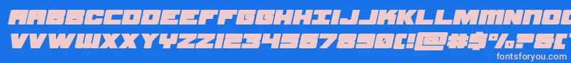samuraiterrapinexpandital Font – Pink Fonts on Blue Background