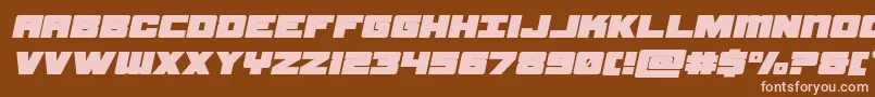 samuraiterrapinexpandital Font – Pink Fonts on Brown Background