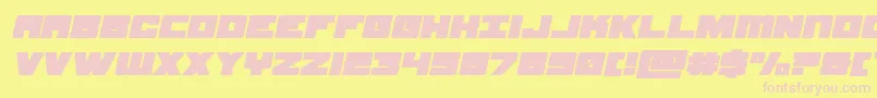 samuraiterrapinexpandital Font – Pink Fonts on Yellow Background