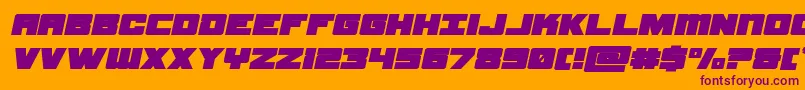 samuraiterrapinexpandital Font – Purple Fonts on Orange Background