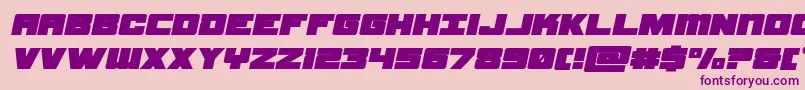 samuraiterrapinexpandital Font – Purple Fonts on Pink Background