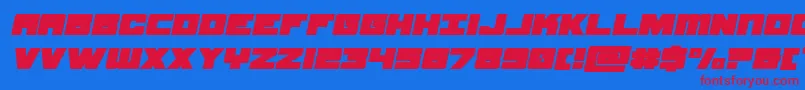 samuraiterrapinexpandital Font – Red Fonts on Blue Background