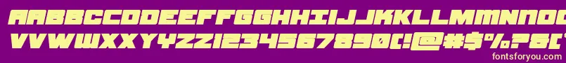 samuraiterrapinexpandital Font – Yellow Fonts on Purple Background
