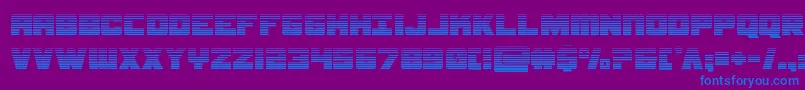 samuraiterrapingrad Font – Blue Fonts on Purple Background