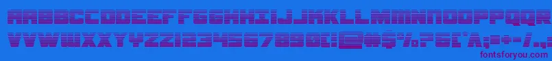 samuraiterrapingrad Font – Purple Fonts on Blue Background