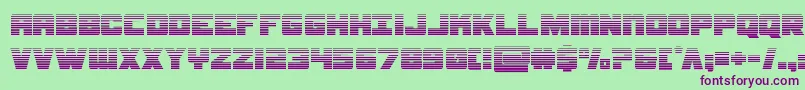 samuraiterrapingrad Font – Purple Fonts on Green Background