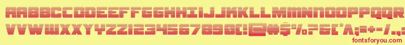 samuraiterrapingrad Font – Red Fonts on Yellow Background