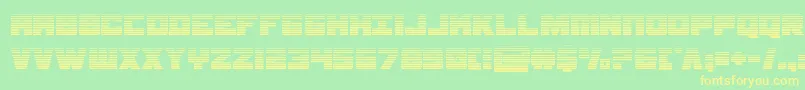 samuraiterrapingrad Font – Yellow Fonts on Green Background