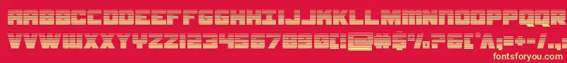 samuraiterrapingrad Font – Yellow Fonts on Red Background