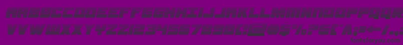 samuraiterrapingradital Font – Black Fonts on Purple Background