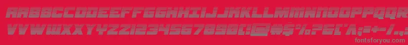 フォントsamuraiterrapingradital – 赤い背景に灰色の文字