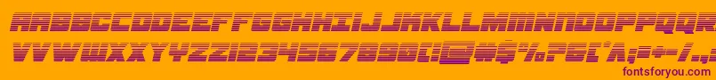 samuraiterrapingradital Font – Purple Fonts on Orange Background