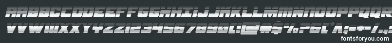 フォントsamuraiterrapingradital – 黒い背景に白い文字