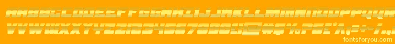 samuraiterrapingradital Font – Yellow Fonts on Orange Background