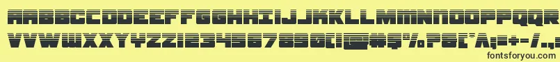 samuraiterrapinhalf Font – Black Fonts on Yellow Background