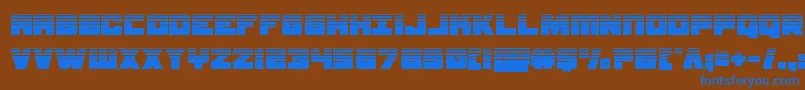 samuraiterrapinhalf Font – Blue Fonts on Brown Background