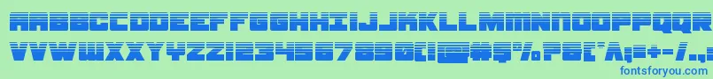 samuraiterrapinhalf Font – Blue Fonts on Green Background