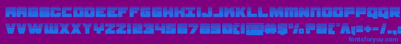 samuraiterrapinhalf Font – Blue Fonts on Purple Background