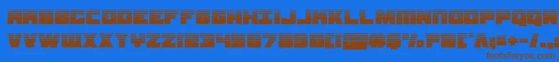 samuraiterrapinhalf-fontti – ruskeat fontit sinisellä taustalla