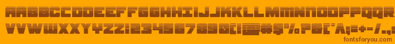 samuraiterrapinhalf Font – Brown Fonts on Orange Background