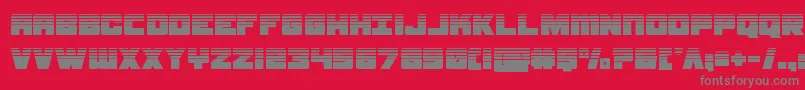 フォントsamuraiterrapinhalf – 赤い背景に灰色の文字