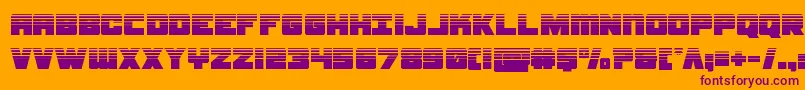 samuraiterrapinhalf Font – Purple Fonts on Orange Background