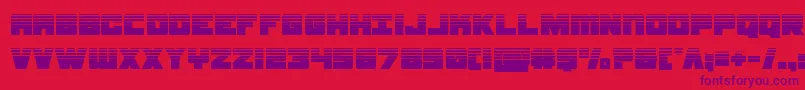 フォントsamuraiterrapinhalf – 赤い背景に紫のフォント