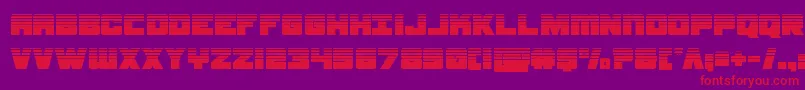 samuraiterrapinhalf-Schriftart – Rote Schriften auf violettem Hintergrund