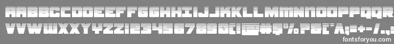 フォントsamuraiterrapinhalf – 灰色の背景に白い文字