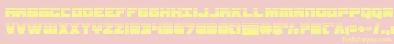 Шрифт samuraiterrapinhalf – жёлтые шрифты на розовом фоне