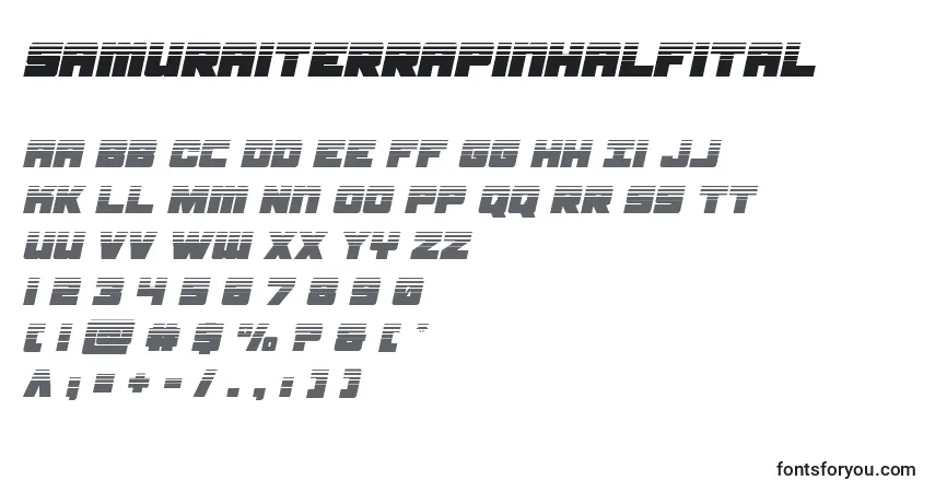 Schriftart Samuraiterrapinhalfital – Alphabet, Zahlen, spezielle Symbole