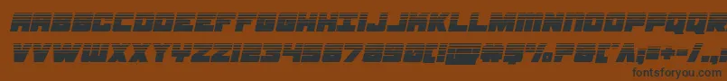 フォントsamuraiterrapinhalfital – 黒い文字が茶色の背景にあります