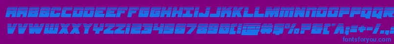 samuraiterrapinhalfital Font – Blue Fonts on Purple Background
