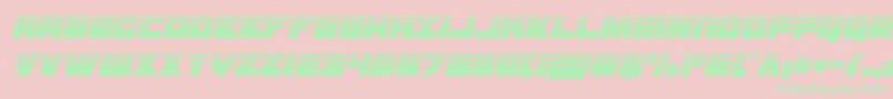 samuraiterrapinhalfital-Schriftart – Grüne Schriften auf rosa Hintergrund