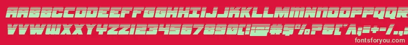 samuraiterrapinhalfital Font – Green Fonts on Red Background