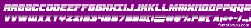 フォントsamuraiterrapinhalfital – 紫の背景に白い文字