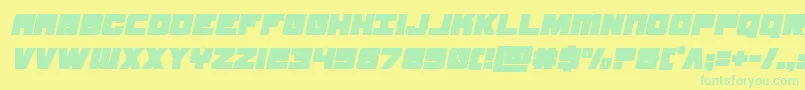 samuraiterrapinital Font – Green Fonts on Yellow Background