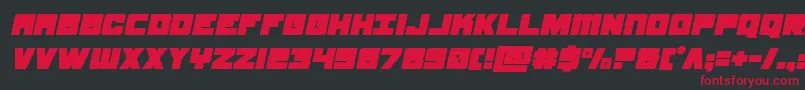 フォントsamuraiterrapinital – 黒い背景に赤い文字