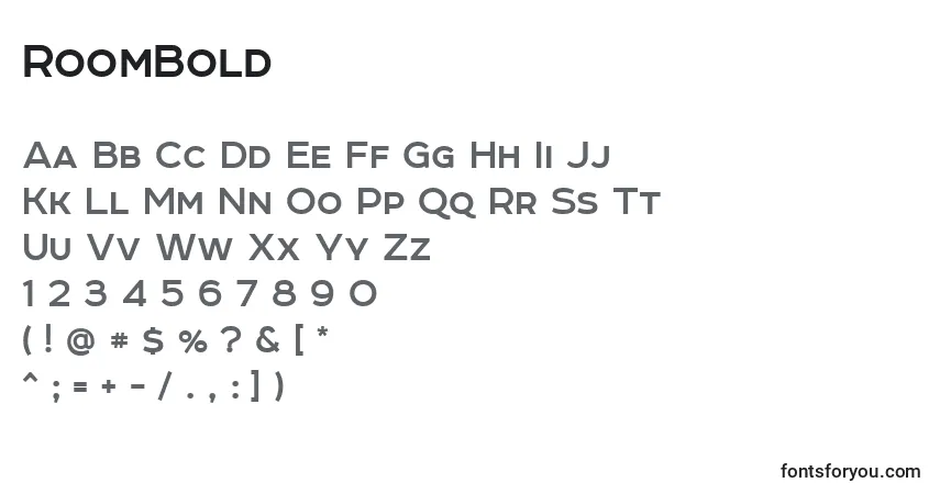 Fuente RoomBold - alfabeto, números, caracteres especiales