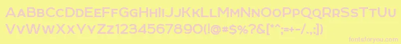 RoomBold Font – Pink Fonts on Yellow Background