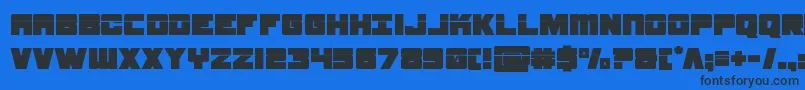 samuraiterrapinlaser Font – Black Fonts on Blue Background
