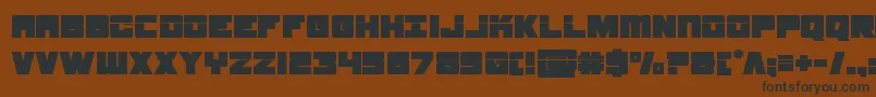 Шрифт samuraiterrapinlaser – чёрные шрифты на коричневом фоне