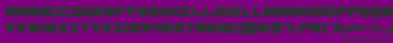 samuraiterrapinlaser-Schriftart – Schwarze Schriften auf violettem Hintergrund