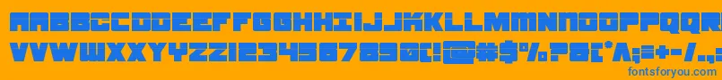 samuraiterrapinlaser Font – Blue Fonts on Orange Background