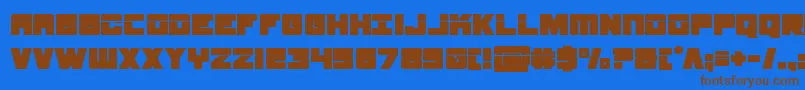 samuraiterrapinlaser Font – Brown Fonts on Blue Background
