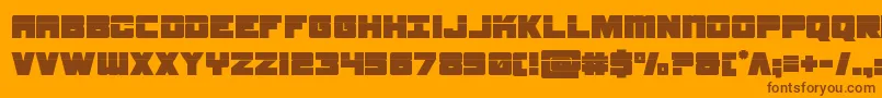 samuraiterrapinlaser Font – Brown Fonts on Orange Background