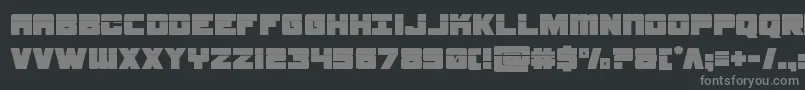 フォントsamuraiterrapinlaser – 黒い背景に灰色の文字