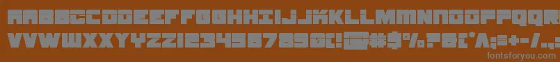 Шрифт samuraiterrapinlaser – серые шрифты на коричневом фоне