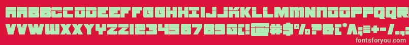 samuraiterrapinlaser Font – Green Fonts on Red Background