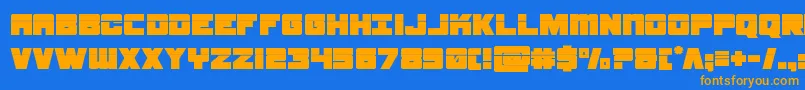 samuraiterrapinlaser Font – Orange Fonts on Blue Background